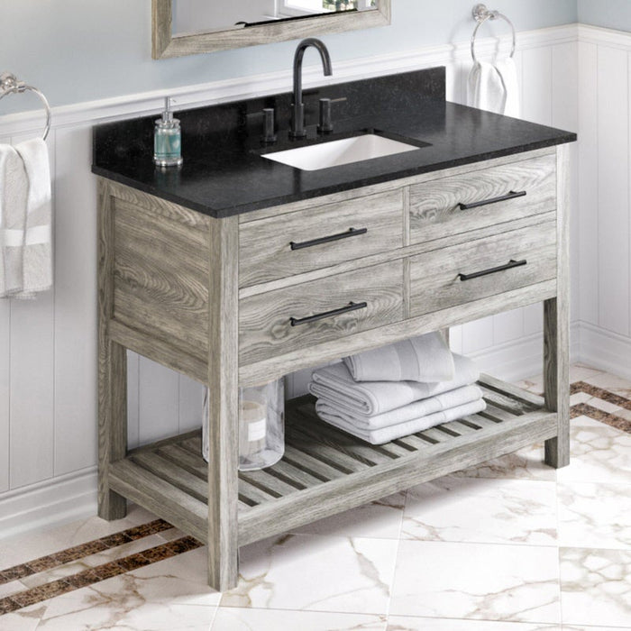 jeffrey alexander wavecrest 48-inch single bathroom vanity with top in grey from home luxury usa