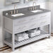 jeffrey alexander wavecrest 60-inch double sink bathroom vanity with top in grey from home luxury usa