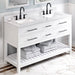 Jeffrey Alexander Wavecrest 60-inch Double Bathroom Vanity Set - Luxe Vanity & Tub