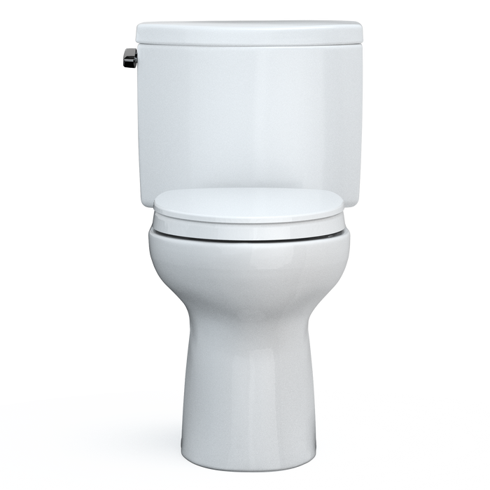 TOTO Drake II 1.28 GPF Two Piece Elongated Toilet with Left Hand Lever - Seat Included - Luxe Vanity & Tub