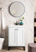 Chianti 24" Single Vanity, Glossy White, Matte Black, w/ White Glossy Composite Stone Top - Luxe Vanity & Tub