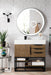 Columbia 36" Single Vanity, Latte Oak, Matte Black w/ Glossy White Composite Stone Top - Luxe Vanity & Tub