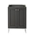 Chianti 24" Single Vanity Cabinet, Mineral Gray, Brushed Nickel - Luxe Vanity & Tub