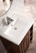 Alicante 24" Single Vanity, Mid-Century Acacia, Brushed Nickel w/ White Glossy Composite Stone Top - Luxe Vanity & Tub