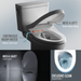 TOTO Nexus 1.28 GPF One Piece Elongated Chair Height Toilet with Washlet+ S7A Auto Open Bidet Seat, Tornado Auto Flush, CEFIONTECT, EWATER+, and PREMIST - Luxe Vanity & Tub