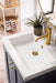 Chianti 24" Single Vanity, Mineral Gray w/ White Glossy Composite Stone Top - Luxe Vanity & Tub