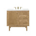 Laurent 36" Single Vanity in Light Natural Oak Single Bathroom Vanity James Martin Vanities Eternal Jasmine Pearl Quartz 