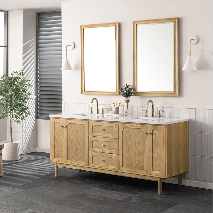 Laurent 72" Double Vanity Double Bathroom Vanity James Martin Vanities Arctic Fall Solid Surface 