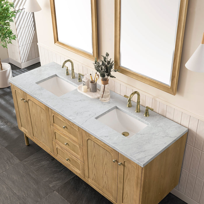 Laurent 72" Double Vanity in Light Natural Oak