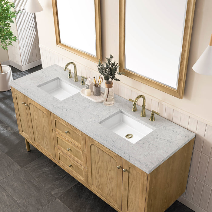 Laurent 72" Double Vanity in Light Natural Oak