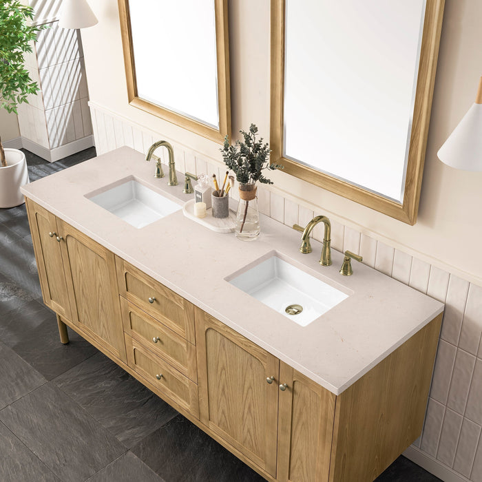 Laurent 72" Double Vanity in Light Natural Oak