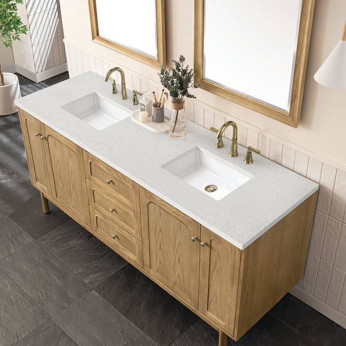 Laurent 72" Double Vanity in Light Natural Oak