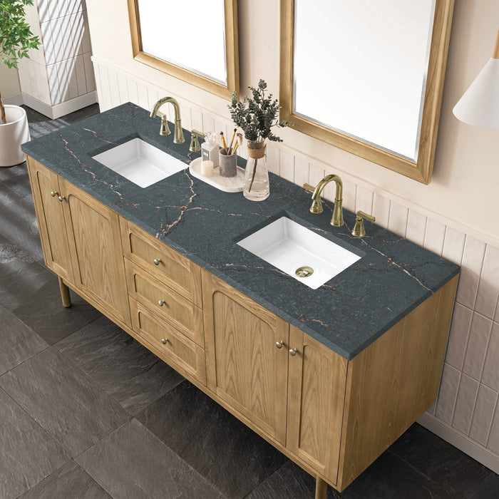 Laurent 72" Double Vanity in Light Natural Oak