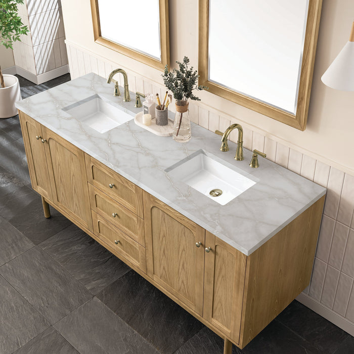 Laurent 72" Double Vanity in Light Natural Oak