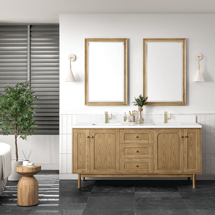 Laurent 72" Double Vanity in Light Natural Oak