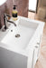 Chianti 24" Single Vanity, Glossy White, Brushed Nickel, w/ White Glossy Composite Stone Top - Luxe Vanity & Tub