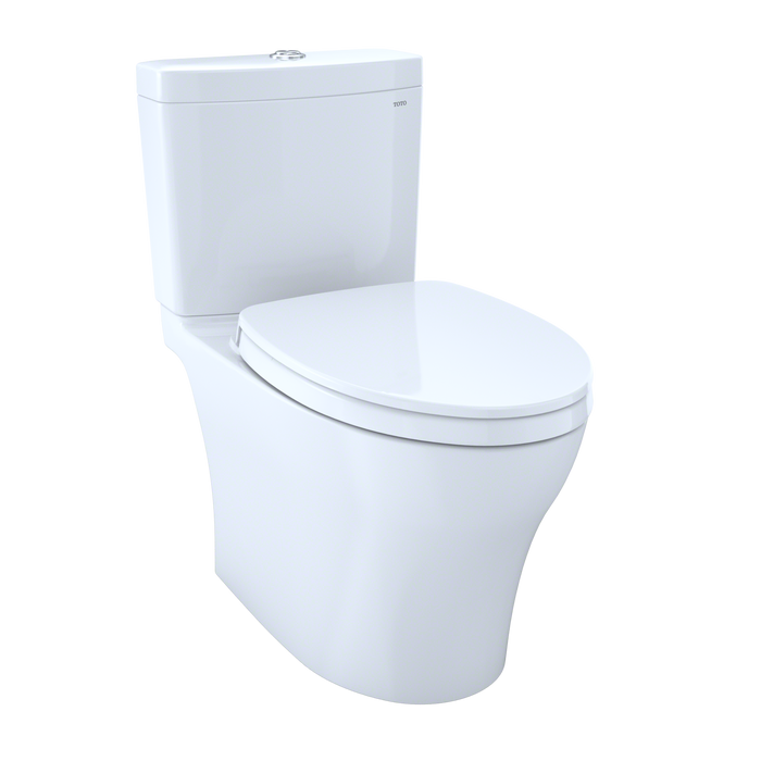 TOTO Aquia IV 0.9 / 1.28 GPF Dual Flush Two Piece Elongated Toilet with Push Button Flush - Seat Included - Luxe Vanity & Tub