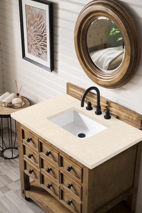 Malibu 36" Single Bathroom Vanity Single Bathroom Vanity James Martin Vanities Eternal Marfil Quartz 