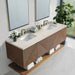 Marcello 72" Vanity in Chestnut Double Bathroom Vanity James Martin Vanities Victorian Silver Quartz 