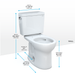 TOTO Drake 1.6 GPF Two Piece Round Chair Height Toilet with Left Hand Lever - Luxe Vanity & Tub