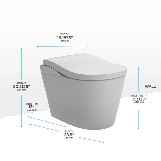 TOTO Neorest LS 0.8 / 1 GPF Dual Flush One Piece Elongated Chair Height Toilet with Integrated Smart Bidet Seat, Auto / Tornado Flush, PREMIST, and EWATER+ - Luxe Vanity & Tub