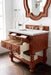 Castilian 36" Single Vanity, Aged Cognac w/ 3 CM Ethereal Noctis Quartz Top - Luxe Vanity & Tub