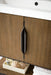 Columbia 31.5" Single Vanity, Latte Oak, Matte Black, w/ White Glossy Composite Stone Top - Luxe Vanity & Tub