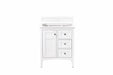 Palisades 30" Single Bathroom Vanity Single Bathroom Vanity James Martin Vanities Carrara White Marble 