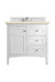 Palisades 36" Single Bathroom Vanity Single Bathroom Vanity James Martin Vanities Bright White Arctic Fall Solid Surface 