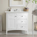 Palisades 36" Single Bathroom Vanity Single Bathroom Vanity James Martin Vanities Bright White White Zeus Quartz 