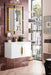 Columbia 31.5" Single Vanity, Glossy White w/ White Glossy Composite Stone Top - Luxe Vanity & Tub