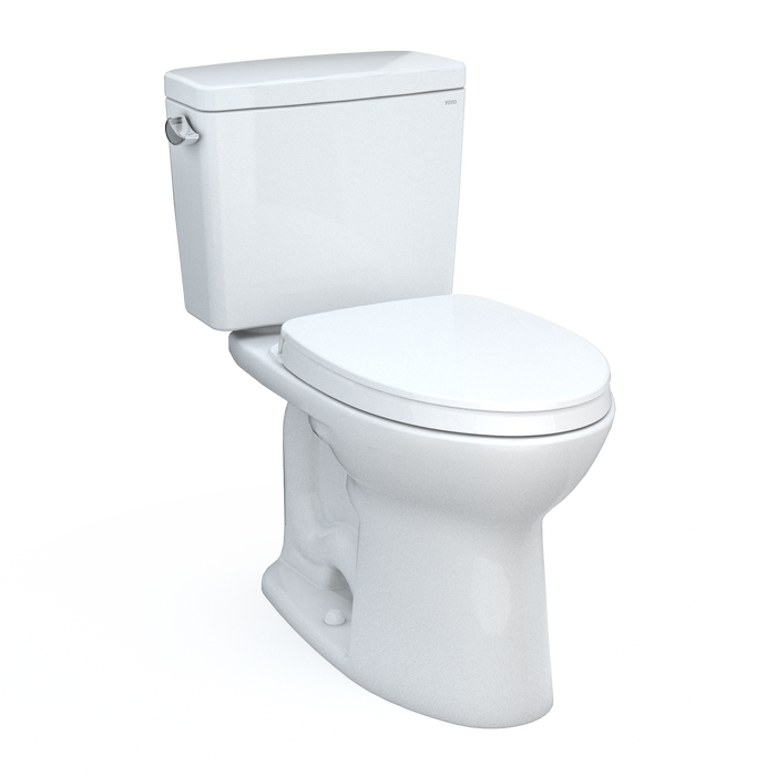 TOTO Drake 1.6 GPF Two Piece Elongated Chair Height Toilet with Left Hand Lever - Seat Included - Luxe Vanity & Tub