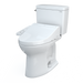 TOTO Drake 1.6 GPF Two Piece Elongated Chair Height Toilet with Left Hand Lever - Bidet Seat Included - Luxe Vanity & Tub