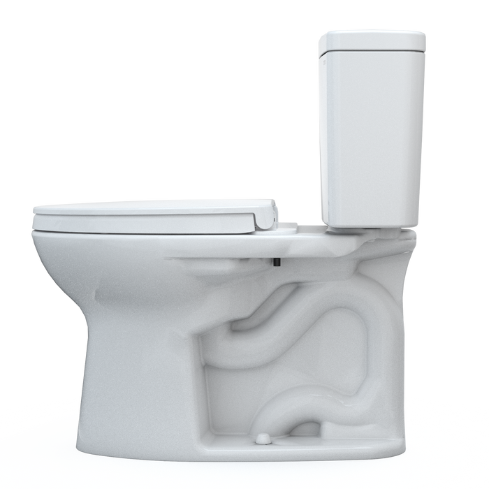 TOTO Drake 1.28 GPF Two Piece Elongated Toilet with Left Hand Lever - Seat Included - Luxe Vanity & Tub