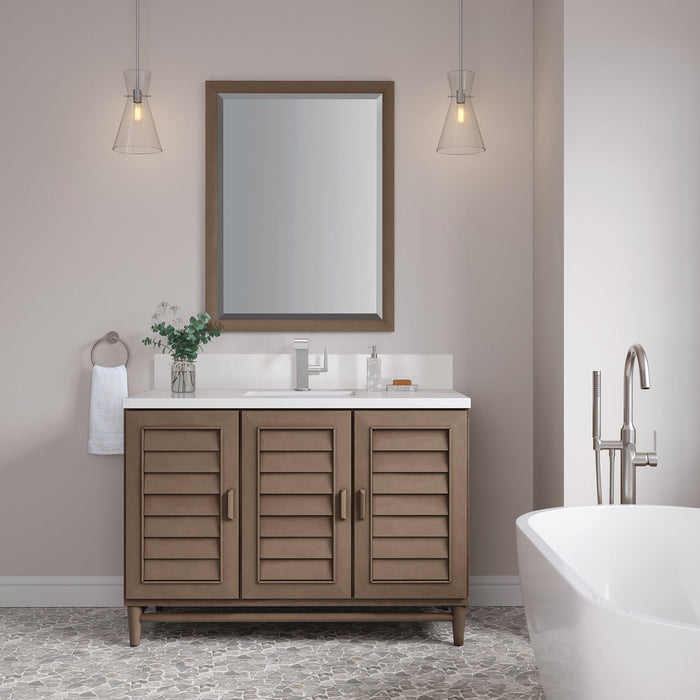 Portland 48" Single Bathroom Vanity in Whitewashed Walnut