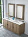 Portland 72" Double Bathroom Vanity in Whitewashed Walnut Double bathroom Vanity James Martin Vanities Parisien Bleu Quartz 