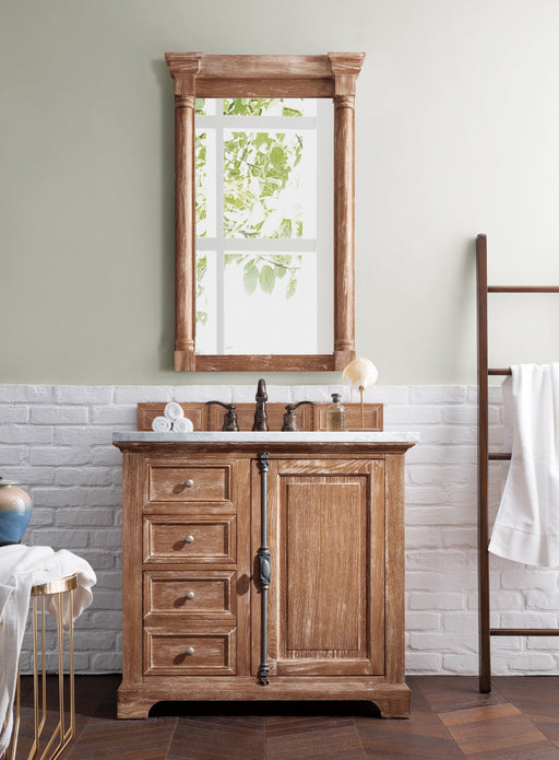 Providence 36" Single Bathroom Vanity in Driftwood Single Bathroom Vanity James Martin Vanities Arctic Fall Solid Surface 