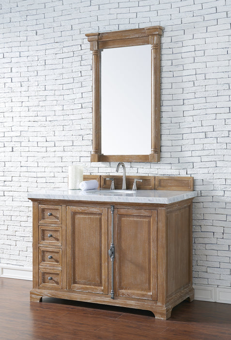 Providence 48" Single Bathroom Vanity in Driftwood Single Bathroom Vanity James Martin Vanities Eternal Jasmine Pearl Quartz 