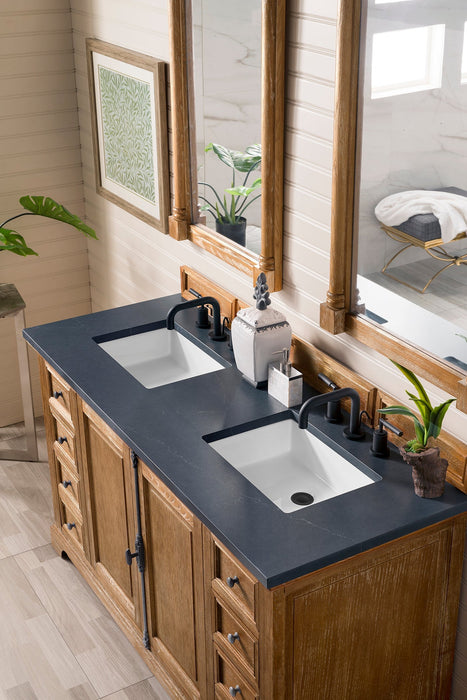 Providence 60" Double Bathroom Vanity in Driftwood