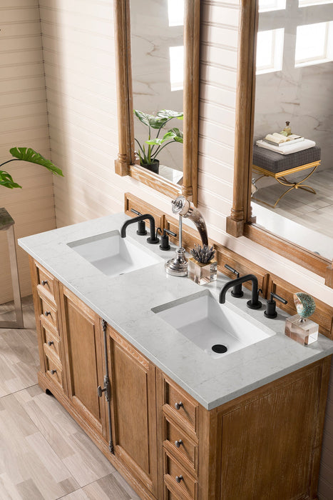 Providence 60" Double Bathroom Vanity in Driftwood