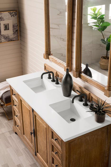 Providence 60" Double Bathroom Vanity in Driftwood