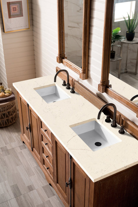 Providence 72" Double Bathroom Vanity Double bathroom Vanity James Martin Vanities Eternal Serena Quartz 