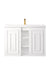 Alicante 39.5" Single Vanity, Glossy White w/ White Glossy Composite Stone Top - Luxe Vanity & Tub