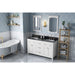 Jeffrey Alexander Chatham 60-inch Double Sink Bathroom Vanity In White From Home Luxury USA