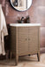 Linden 24" Single Vanity, Whitewashed Walnut w/ White Glossy Composite Stone Top - Luxe Vanity & Tub