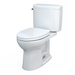 TOTO Drake II 1.28 GPF Two Piece Elongated Toilet with Left Hand Lever - Seat Included - Luxe Vanity & Tub