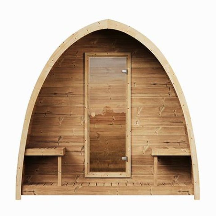 SaunaLife Outdoor Home Sauna Kit w/ Front Terrace GARDEN G3