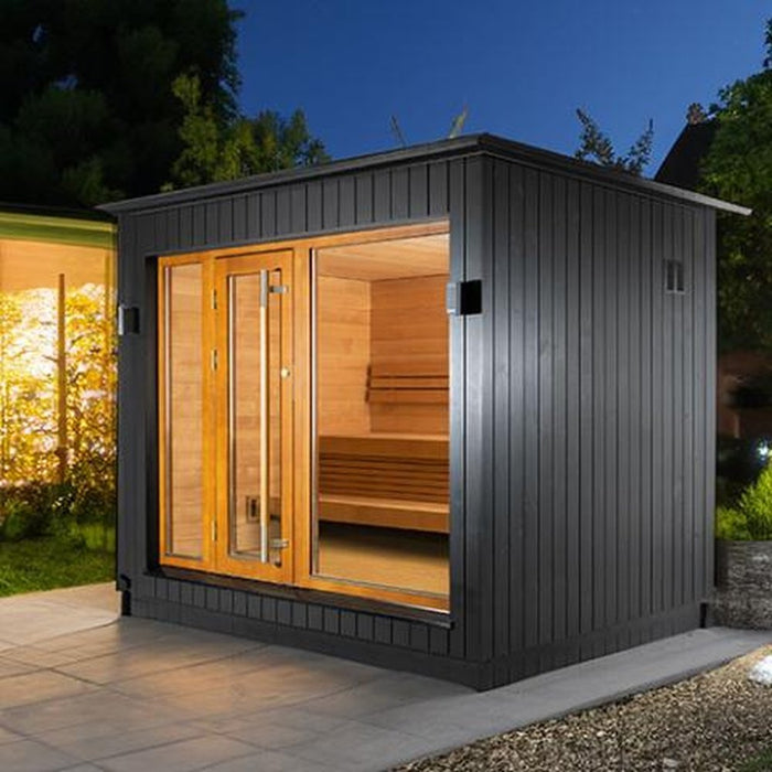 SaunaLife Model G7-R Pre-Assembled Outdoor Home Sauna GARDEN SERIES