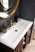 Alicante 39.5" Single Vanity, Mid-Century Acacia, Brushed Nickel w/ White Glossy Composite Stone Top - Luxe Vanity & Tub