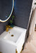 Columbia 24" Single Vanity, Glossy White, Radiant Gold w/ White Glossy Composite Stone Top - Luxe Vanity & Tub